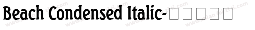 Beach Condensed Italic字体转换